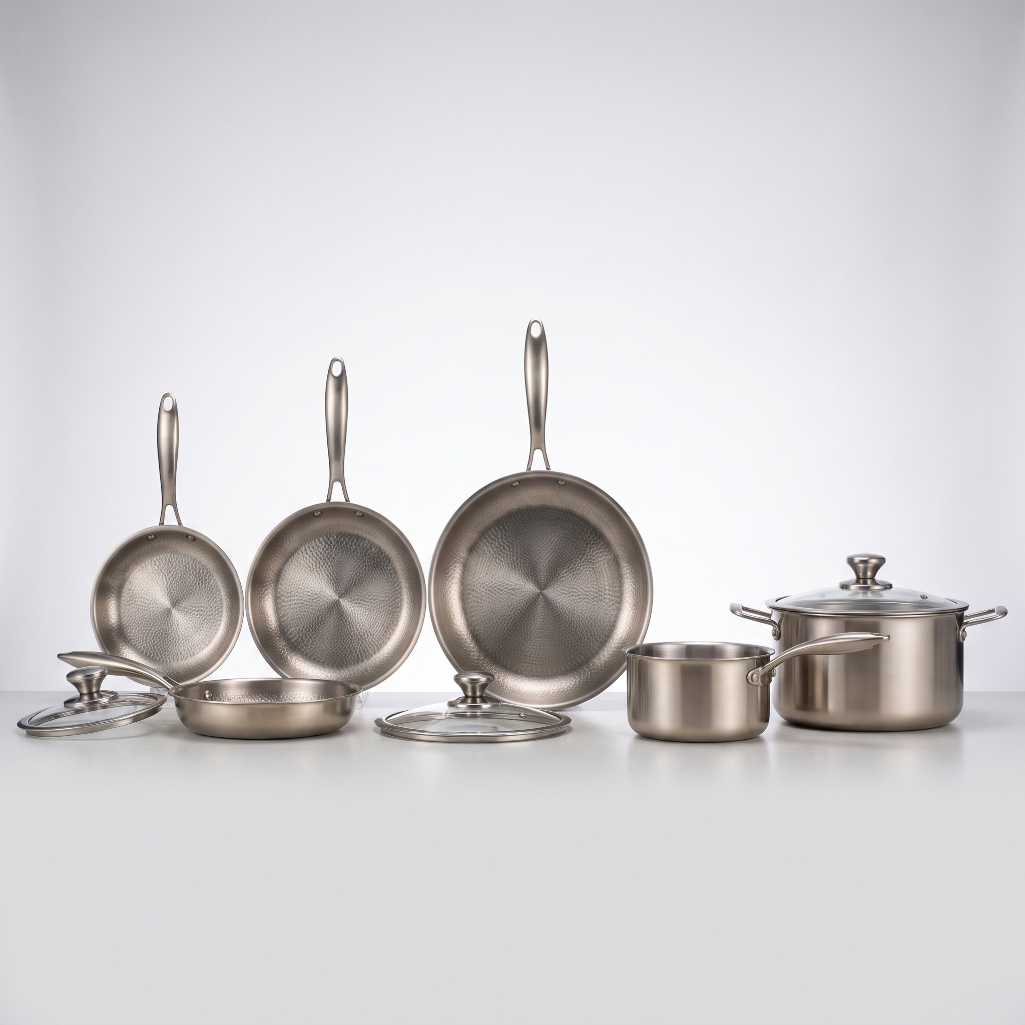 Titan-Kochgeschirr-Set, 8-teilig – Seitenansicht