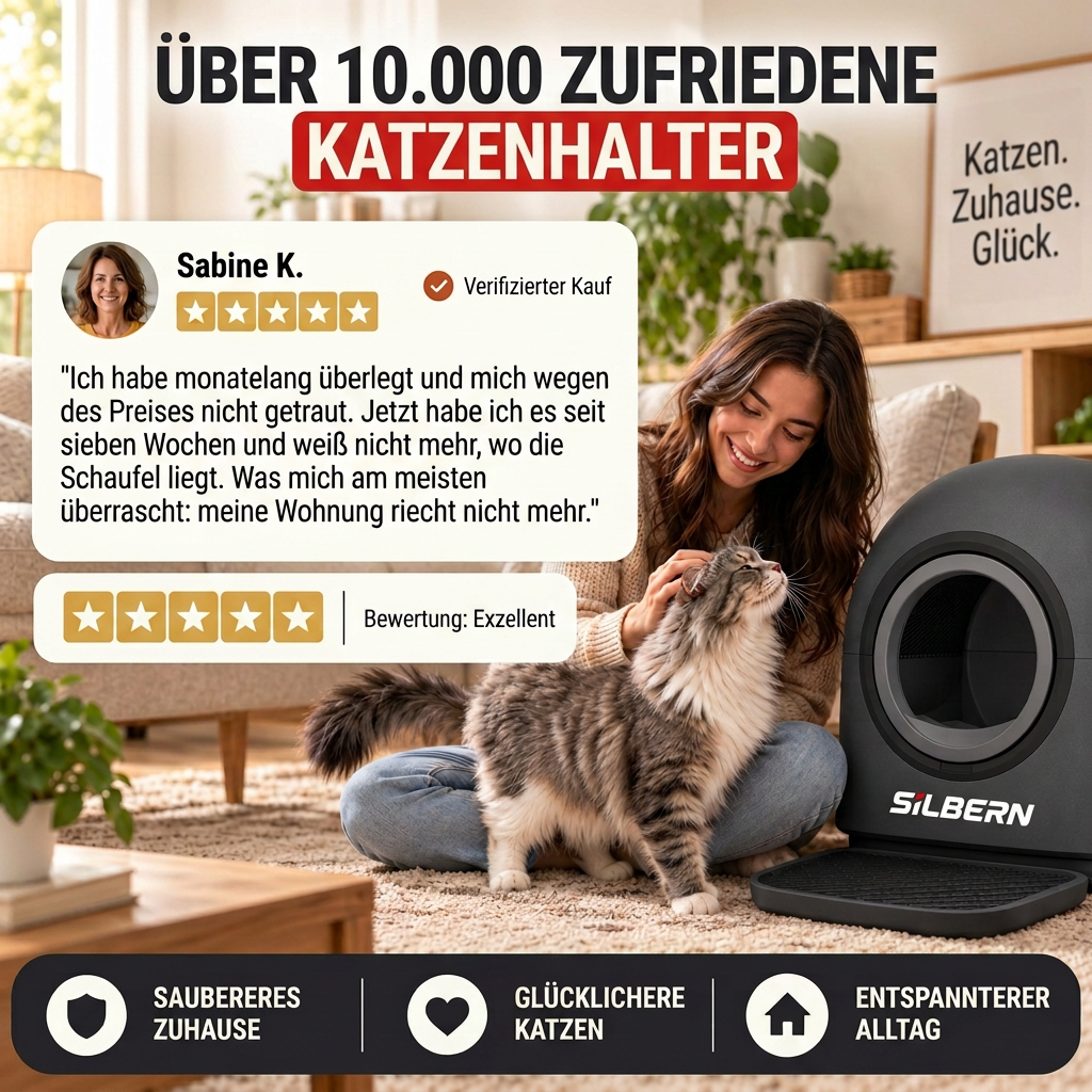 Über 10.000 zufriedene Katzenhalter vertrauen SILBERN